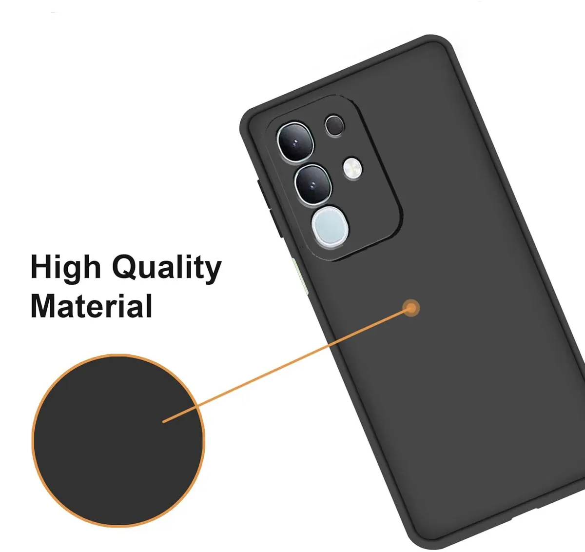 Micvir Back Cover for iQOO Z10x 5G (Black, Dual Protection, Silicon, Pack of: 1) — image 2 of 5