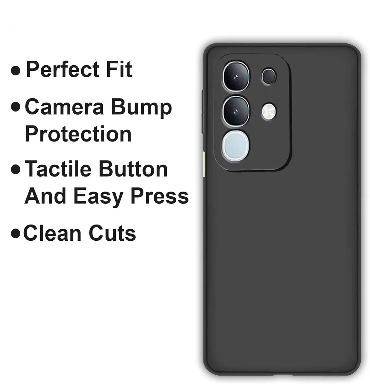 Micvir Back Cover for iQOO Z10x 5G (Black, Dual Protection, Silicon, Pack of: 1) — image 4 of 5