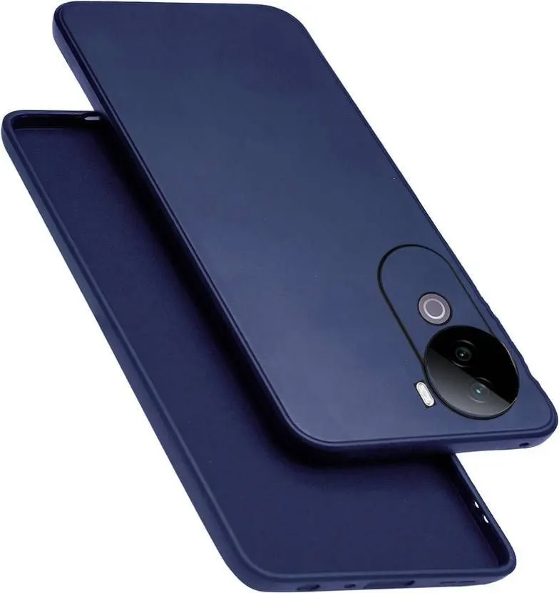 Micvir Back Cover for iQOO Z9s 5G (Blue, Dual Protection, Silicon, Pack of: 1)
