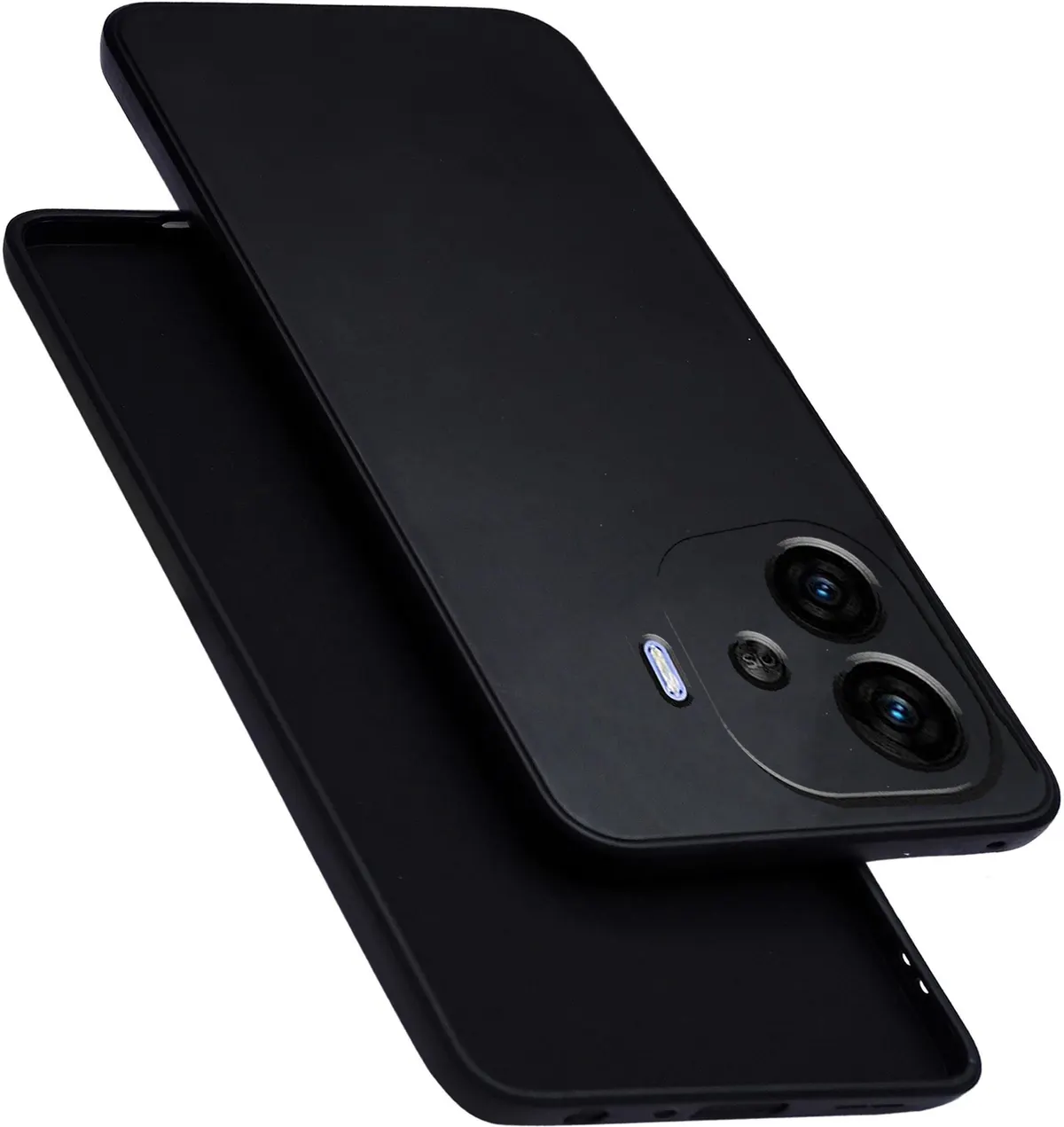 Micvir Back Cover for IQOO Z9X Turbo 5G (Black, Dual Protection, Silicon, Pack of: 1)
