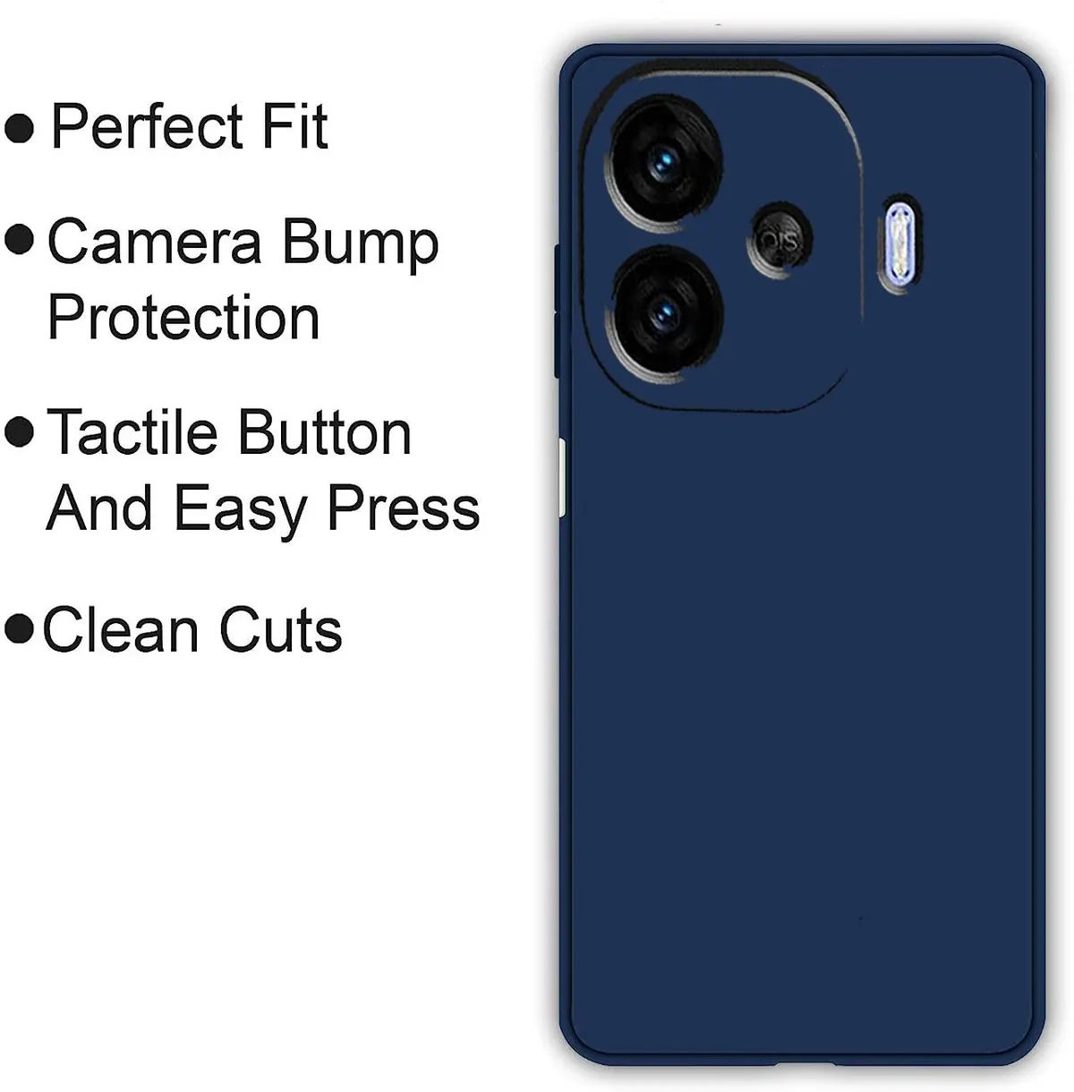 Micvir Back Cover for IQOO Z9X Turbo 5G (Blue, Dual Protection, Silicon, Pack of: 1) — image 4 of 5