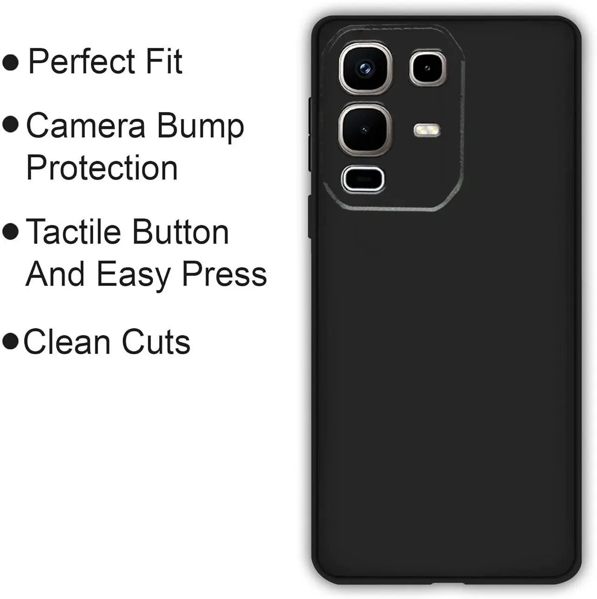 Micvir Back Cover for Infinix Note 50s 5G+ (Black, Dual Protection, Silicon, Pack of: 1) — image 4 of 5