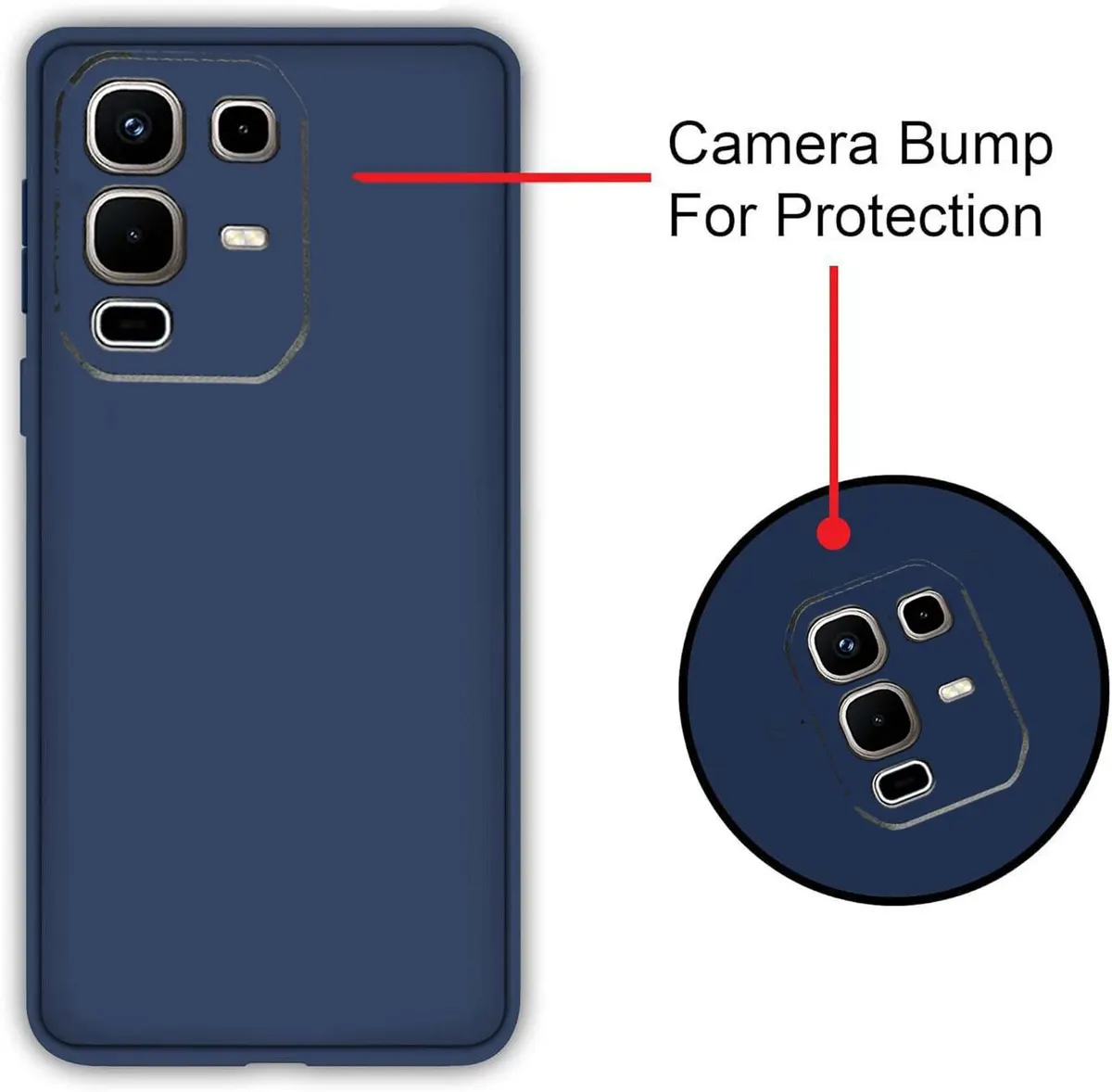Micvir Back Cover for Infinix Note 50s 5G+ (Blue, Dual Protection, Silicon, Pack of: 1) — image 3 of 5