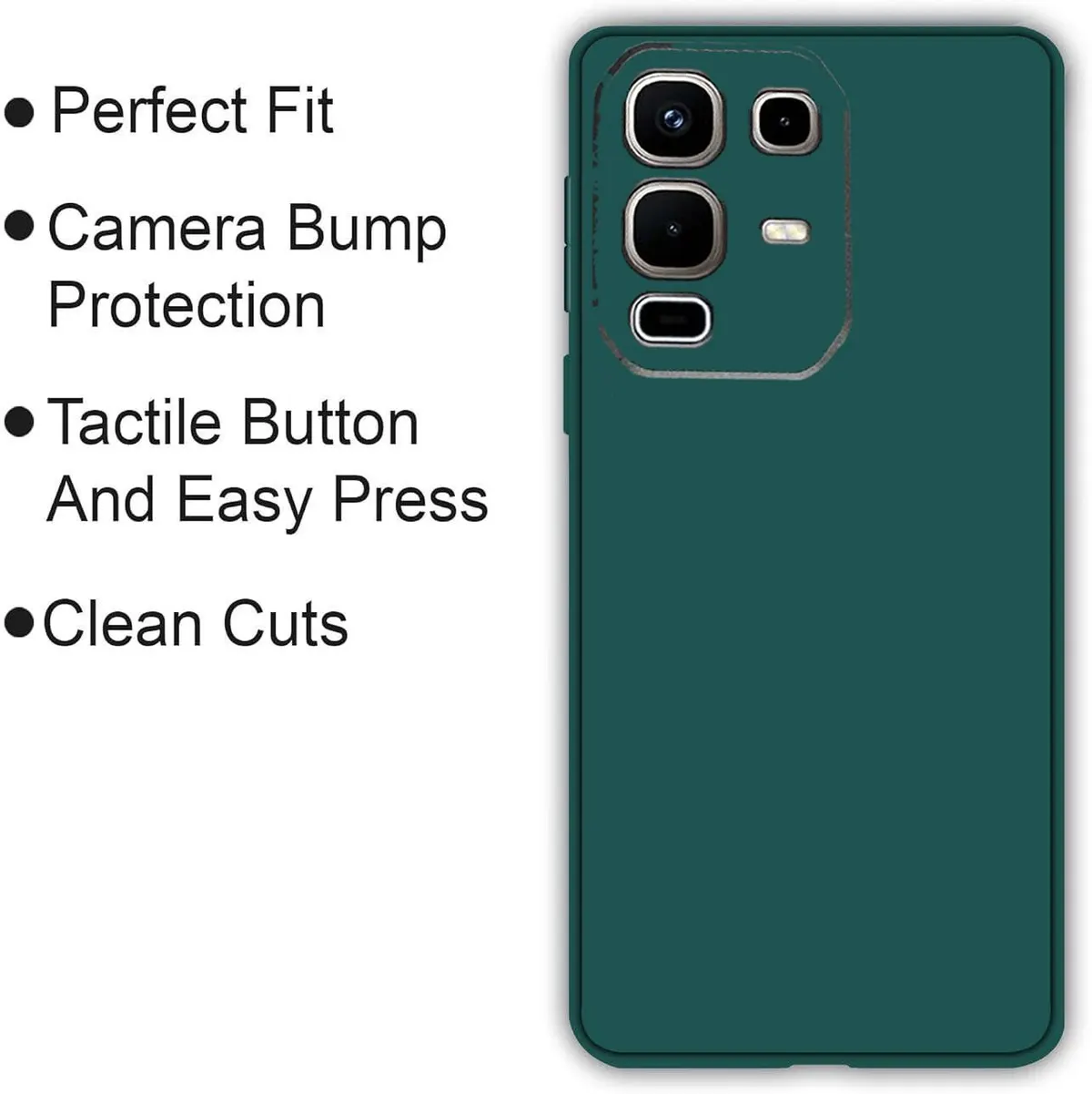 Micvir Back Cover for Infinix Note 50s 5G+ (Green, Dual Protection, Silicon, Pack of: 1) — image 4 of 5