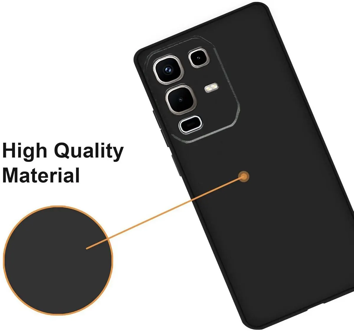 Micvir Back Cover for Infinix Note 50x 5G+ (Black, Dual Protection, Silicon, Pack of: 1) — image 2 of 5