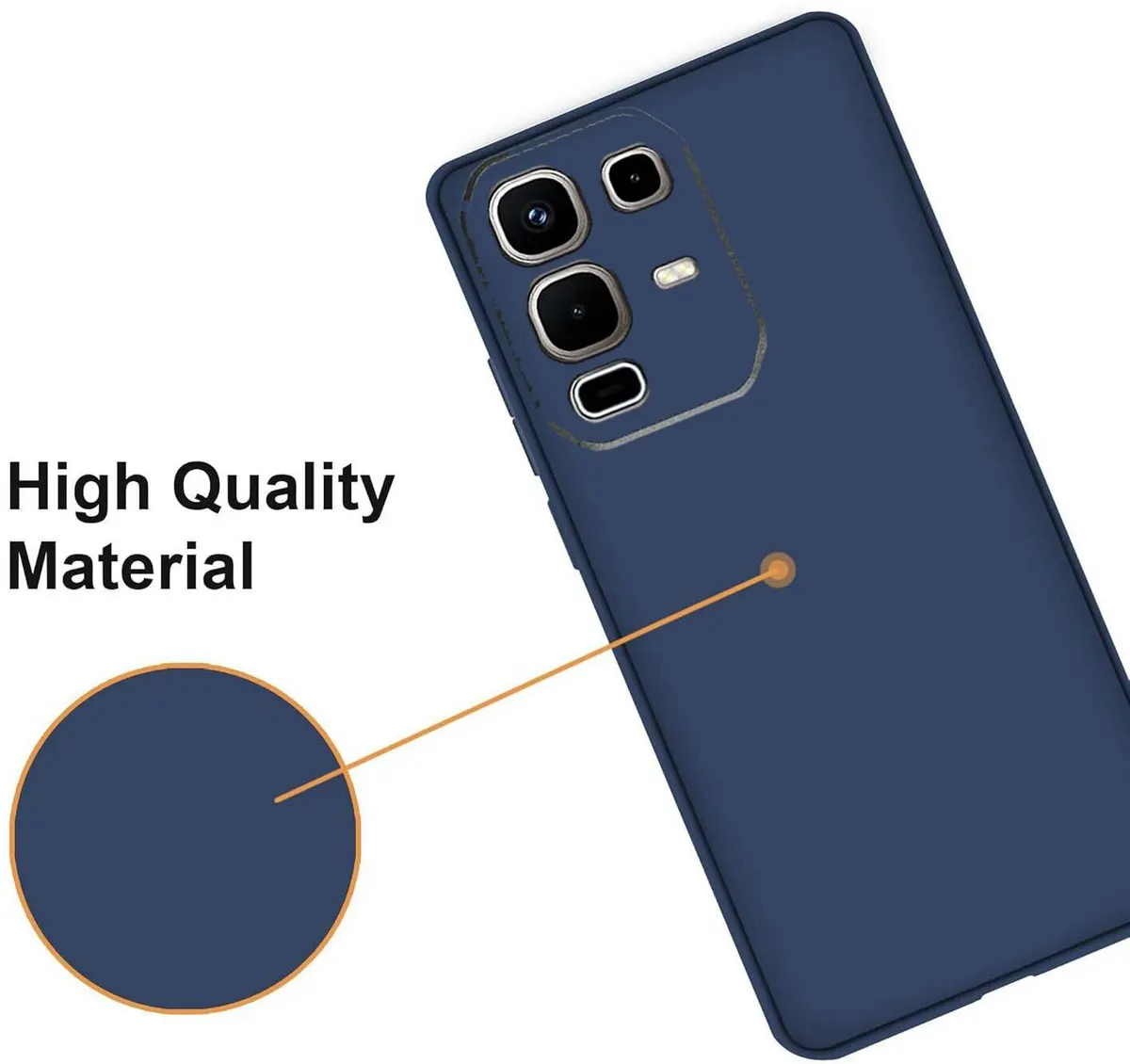 Micvir Back Cover for Infinix Note 50x 5G+ (Blue, Dual Protection, Silicon, Pack of: 1) — image 2 of 5