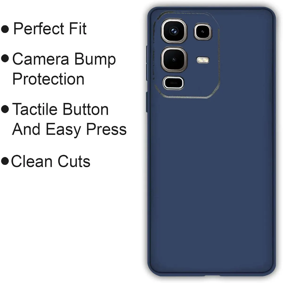 Micvir Back Cover for Infinix Note 50x 5G+ (Blue, Dual Protection, Silicon, Pack of: 1) — image 4 of 5