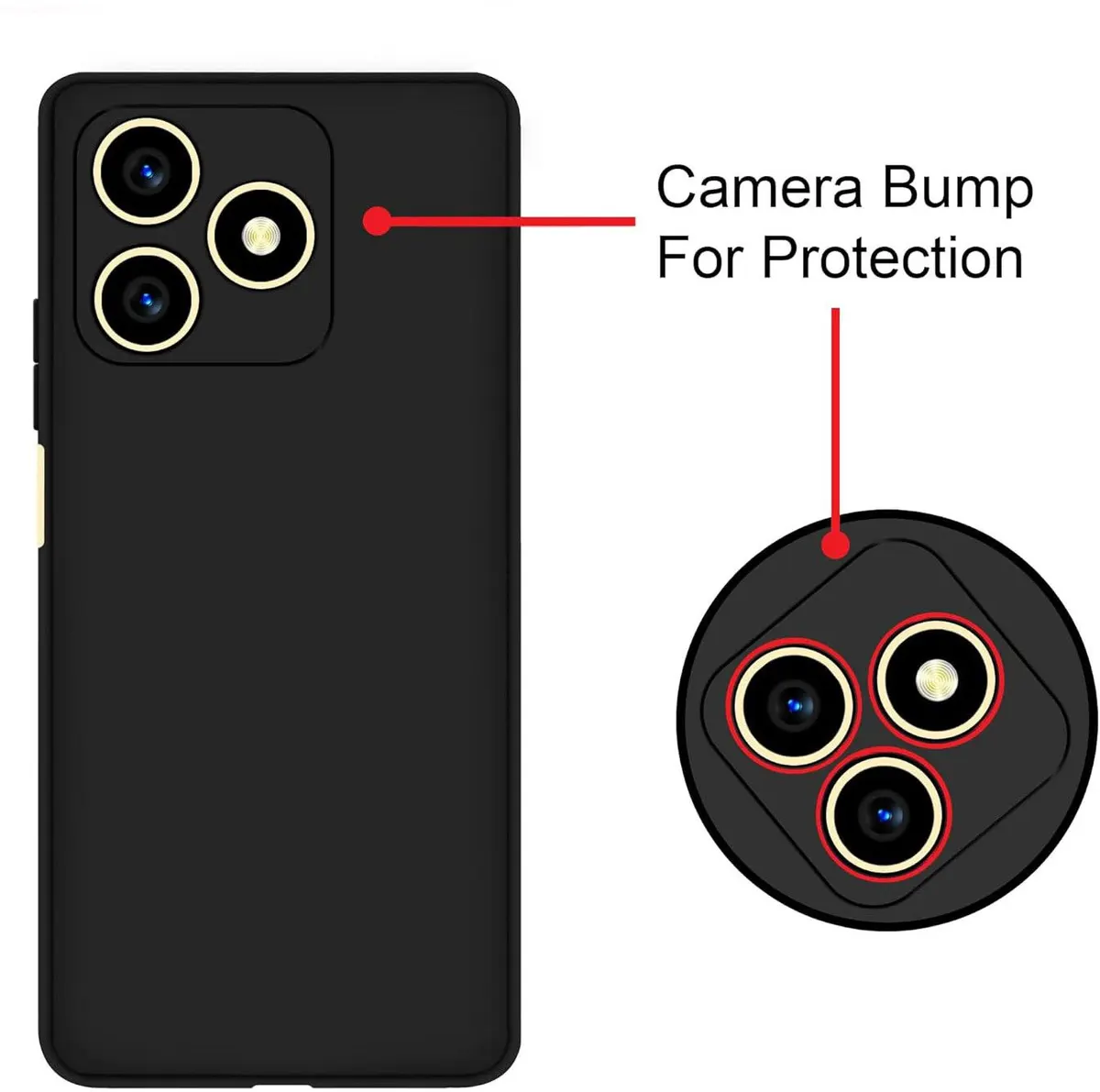 Micvir Back Cover for Realme C51 (Black, Dual Protection, Pack of: 1) — image 2 of 5