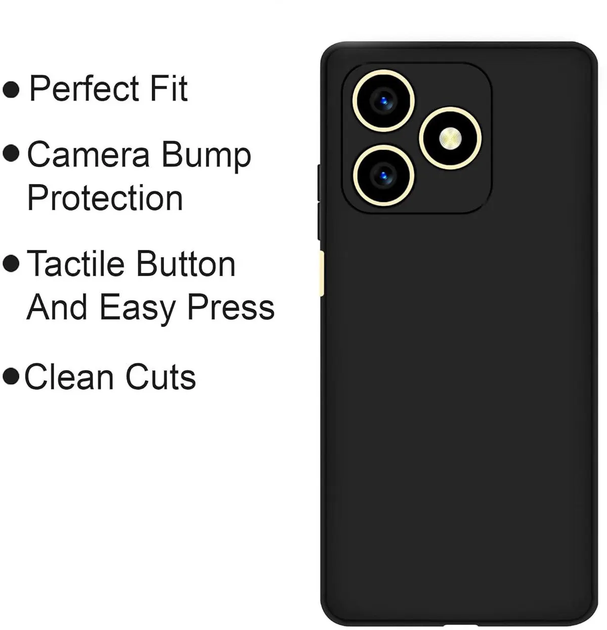Micvir Back Cover for Realme C51 (Black, Dual Protection, Pack of: 1) — image 4 of 5
