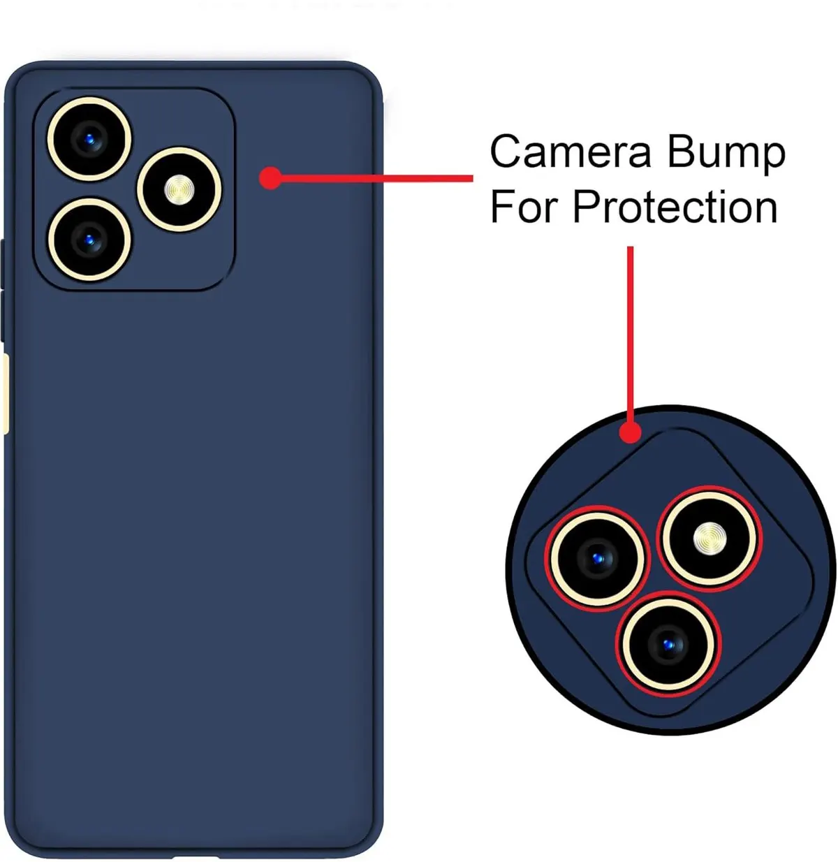 Micvir Back Cover for Realme C51 (Blue, Dual Protection, Pack of: 1) — image 2 of 5