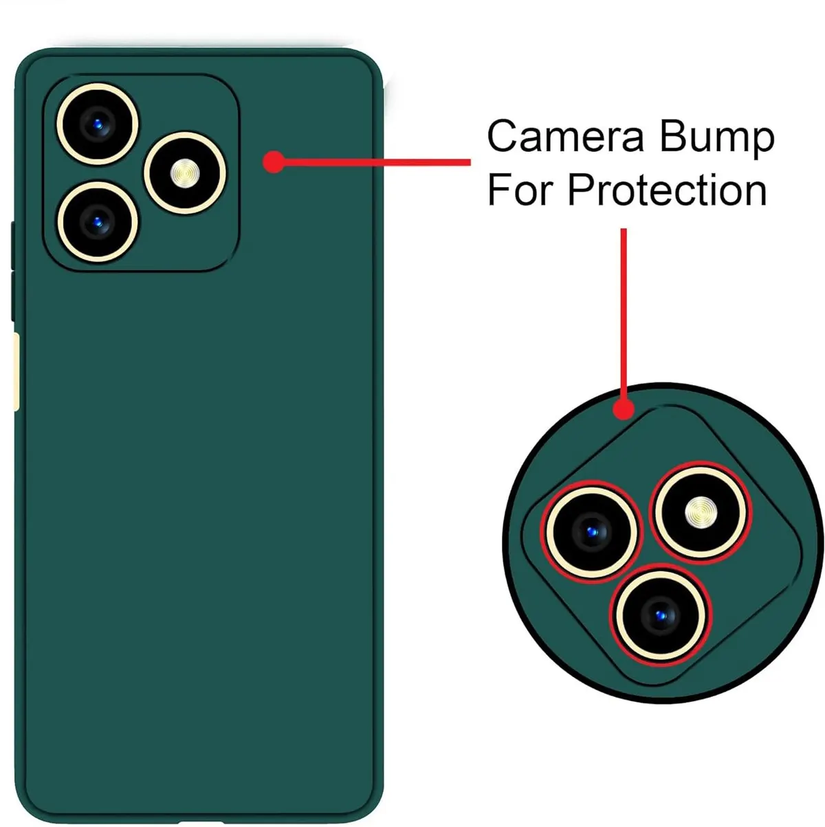 Micvir Back Cover for Realme C51 (Green, Dual Protection, Pack of: 1) — image 2 of 5