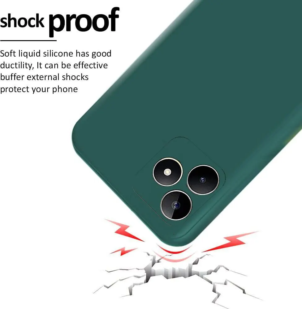 Micvir Back Cover for Realme Narzo N53 (Transparent, Green, Dual Protection, Pack of: 1) — image 4 of 5