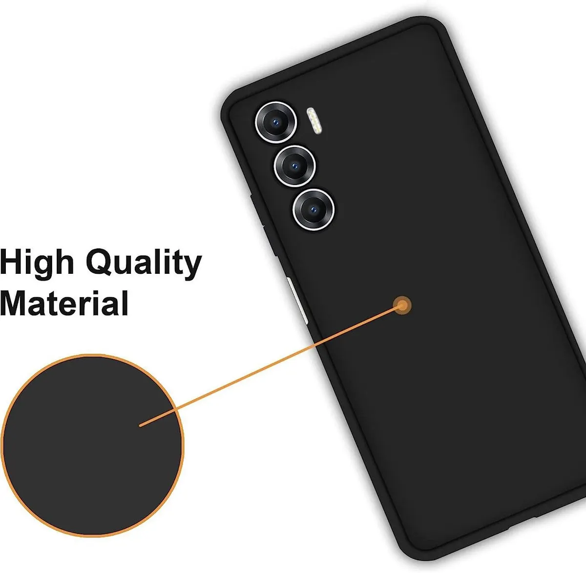 Micvir Back Cover for Infinix Zero 5G 2023 (Black, Dual Protection, Silicon, Pack of: 1) — image 2 of 5