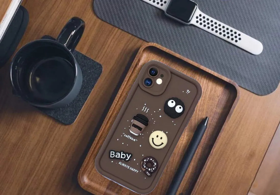 Micvir Back Cover for Apple iPhone 11 (Brown, Silicon, Pack of: 1) — image 4 of 4
