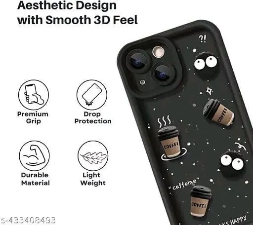Micvir Back Cover for Apple iPhone 13 (Black, Silicon, Pack of: 1) — image 2 of 5