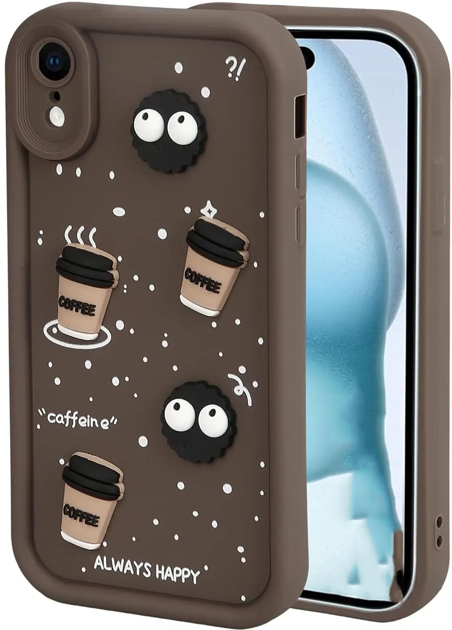 Micvir Back Cover for Apple iPhone XR (Brown, Silicon, Pack of: 1)