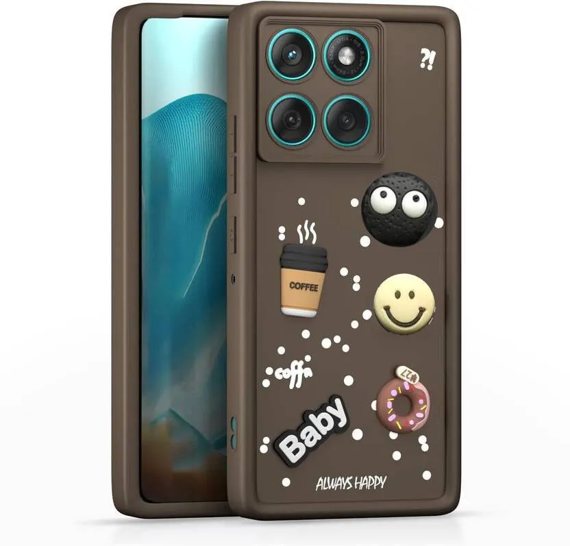 Micvir Back Cover for Motorola Edge 60 5G (Brown, Silicon, Pack of: 1)