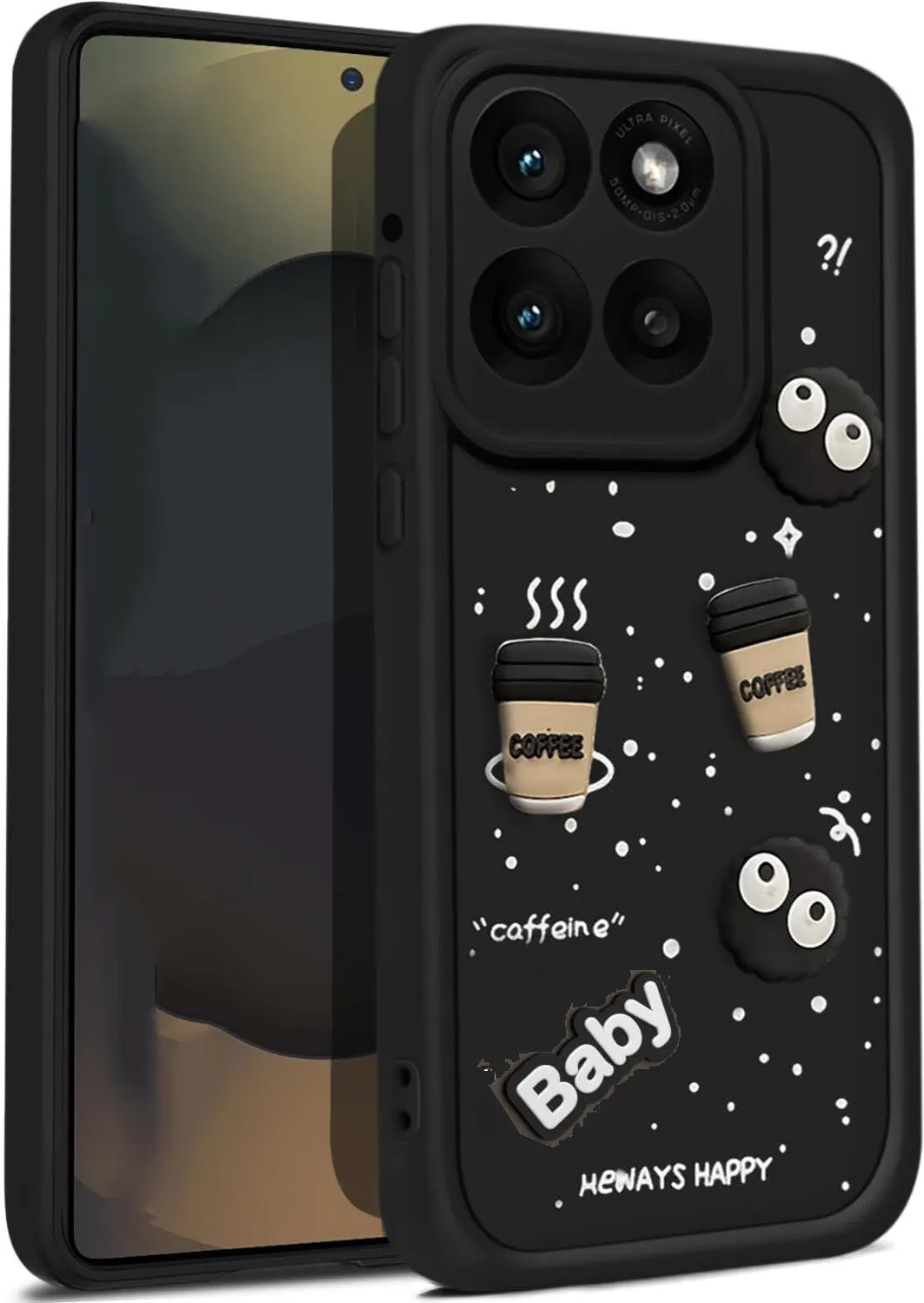 Micvir Back Cover for MOTOROLA Edge 60 Fusion 5G (Black, Silicon, Pack of: 1)