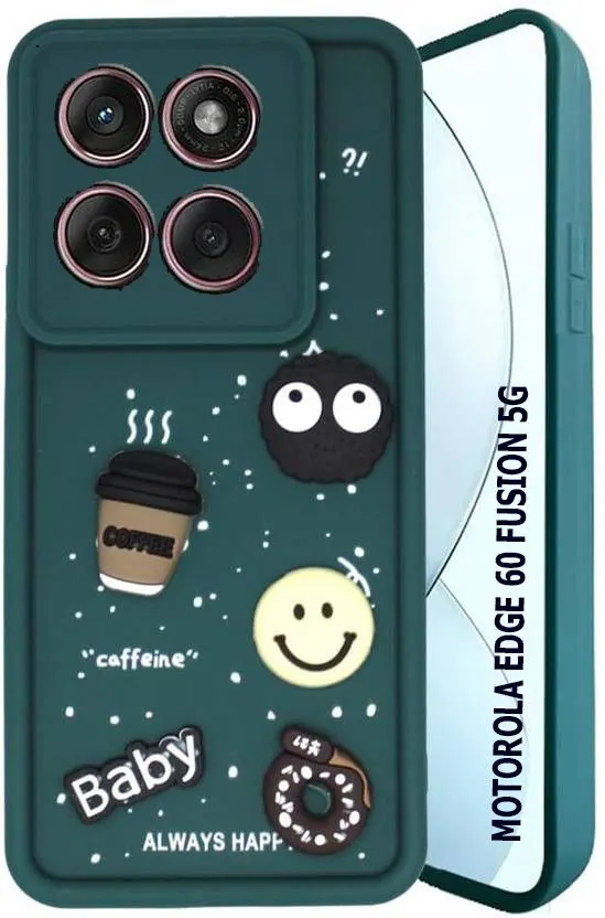 Micvir Back Cover for MOTOROLA Edge 60 Fusion 5G (Green, Silicon, Pack of: 1)