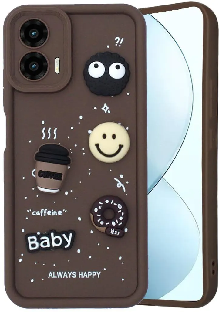Micvir Back Cover for MOTOROLA g45 5G (Brown, Silicon, Pack of: 1)