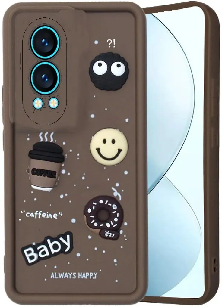 Micvir Back Cover for OnePlus Nord CE 4 Lite (5G) (Brown, Silicon, Pack of: 1)