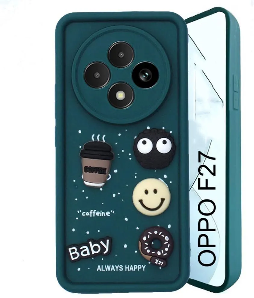 Micvir Back Cover for OPPO F27 5G (Green, Silicon, Pack of: 1)