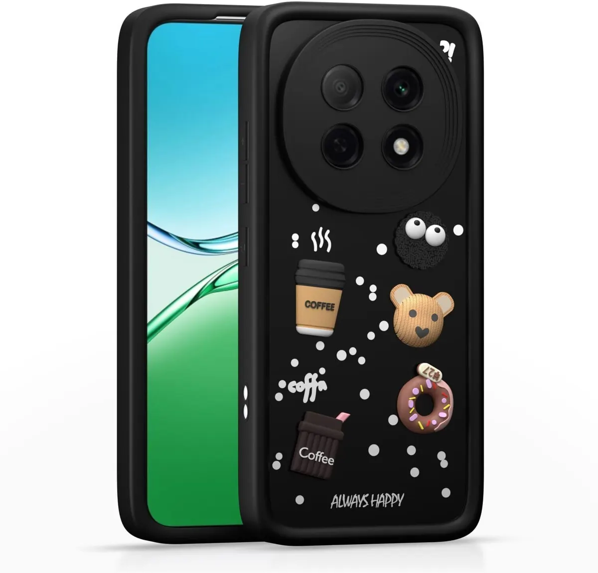 Micvir Back Cover for OPPO F29 5G (Black, Silicon, Pack of: 1)