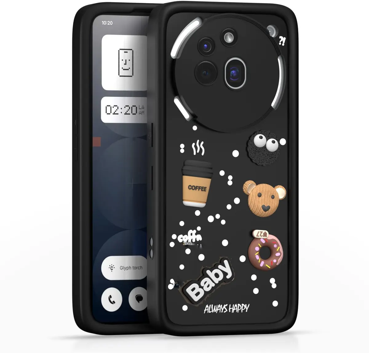 Micvir Back Cover for Nothing Phone (3a) Pro (Black, Silicon, Pack of: 1)