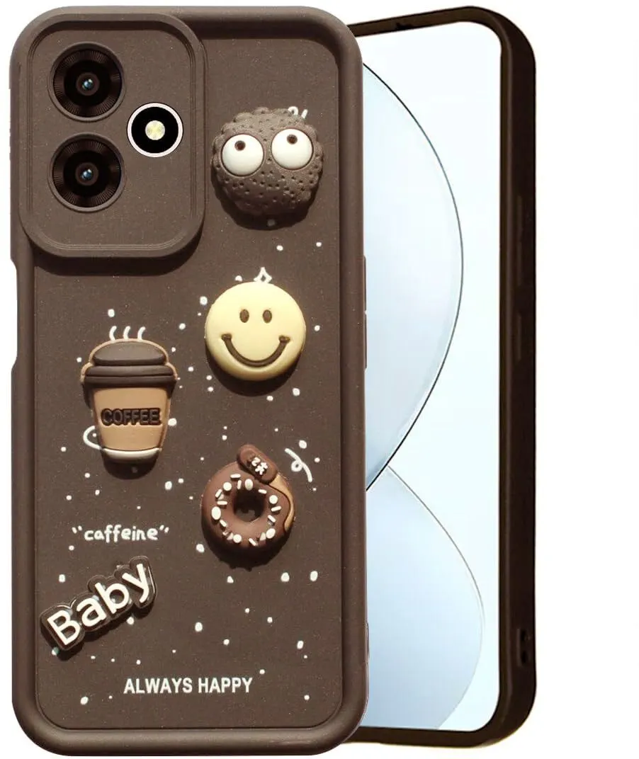 Micvir Back Cover for Poco M6 5G (Brown, Silicon, Pack of: 1)