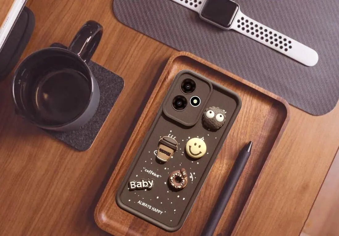 Micvir Back Cover for Poco M6 5G (Brown, Silicon, Pack of: 1) — image 4 of 4