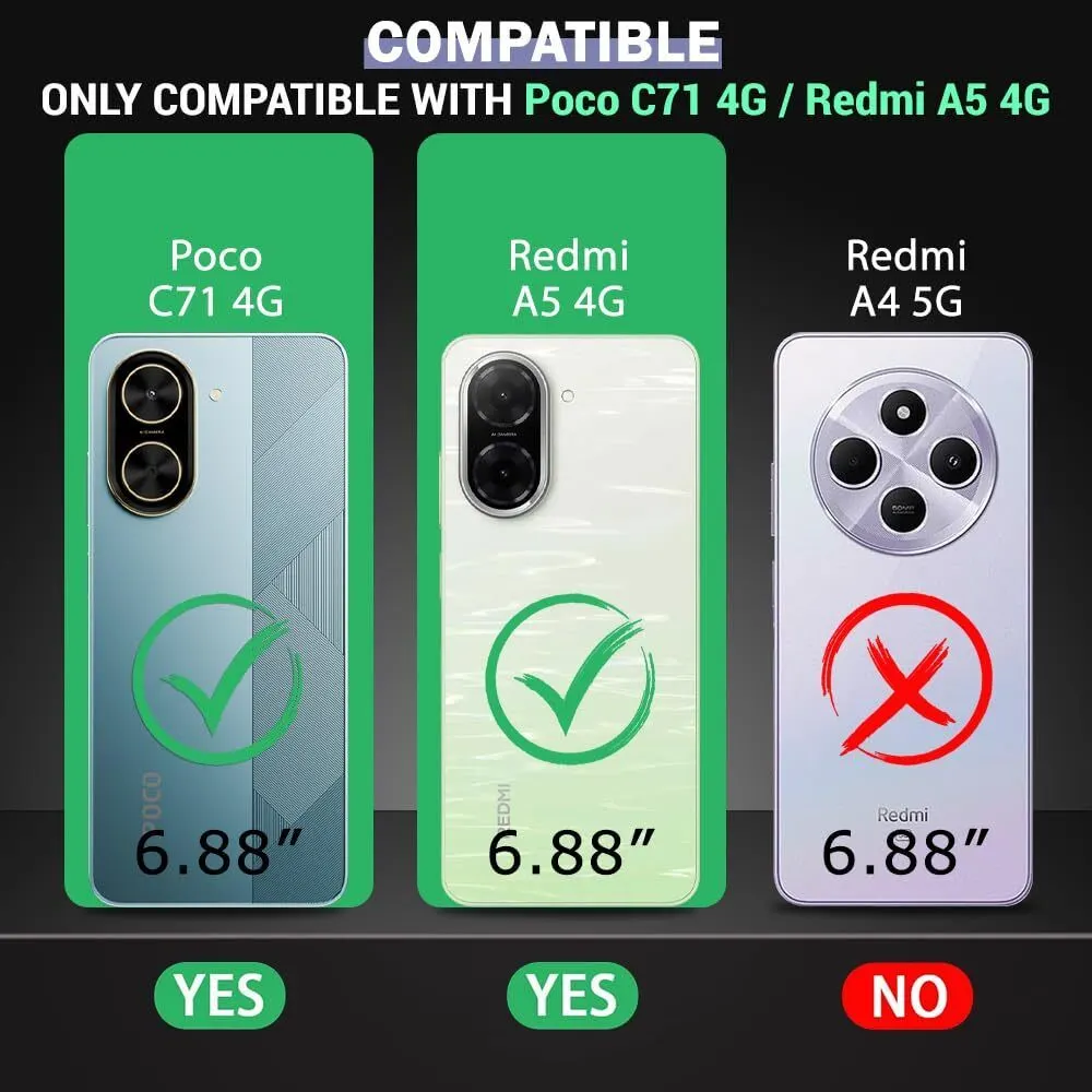 Micvir Back Cover for Redmi A5 (Brown, Silicon, Pack of: 1) — image 2 of 2
