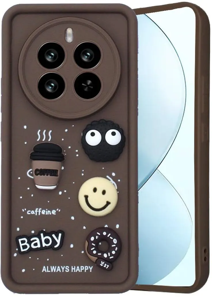 Micvir Back Cover for Realme 12 Pro 5G (Brown, Silicon, Pack of: 1)