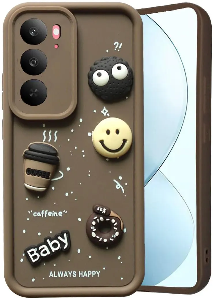 Micvir Back Cover for Realme Narzo 80x 5G (Brown, Silicon, Pack of: 1)