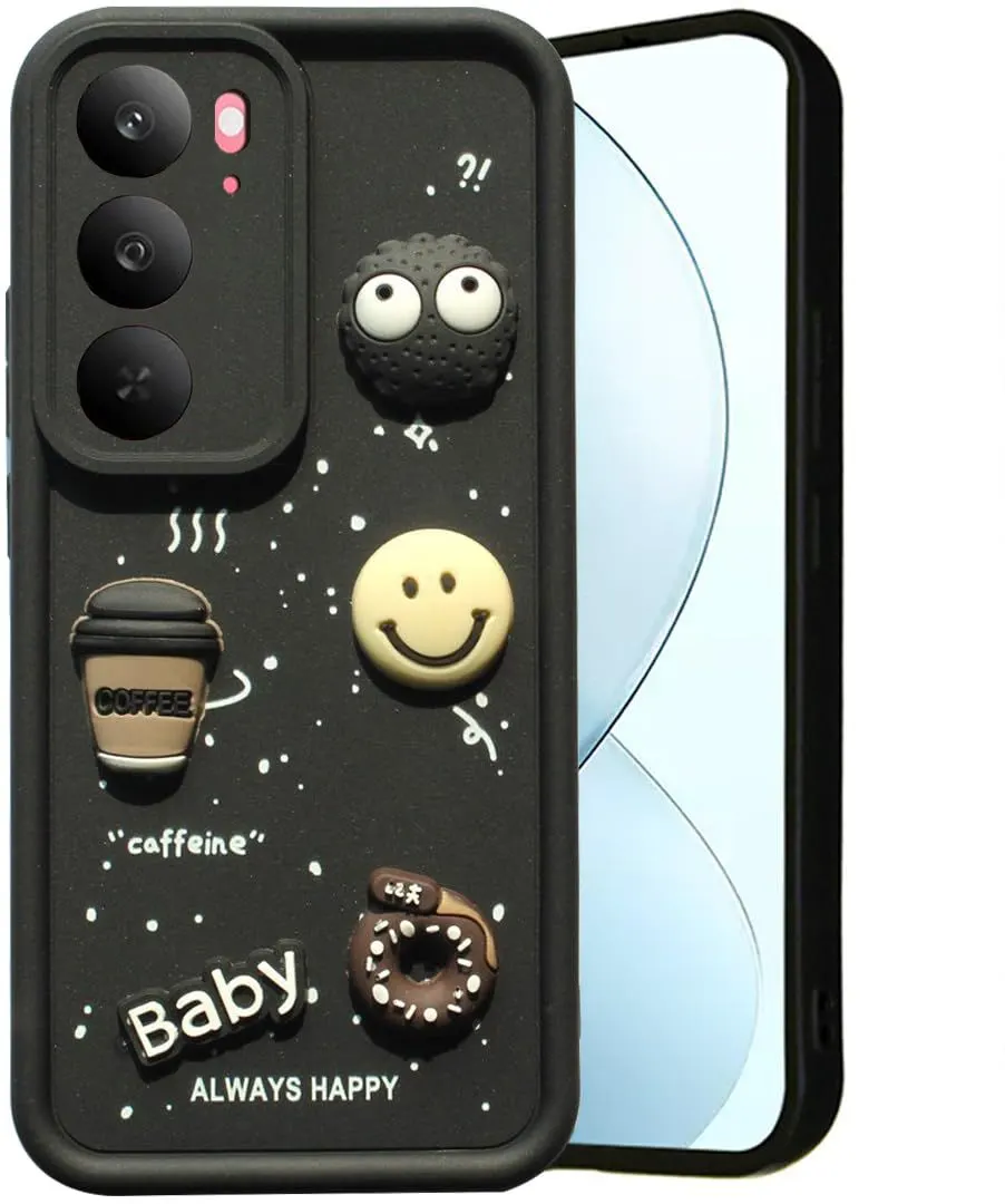 Micvir Back Cover for realme P3x 5G (Black, Silicon, Pack of: 1)