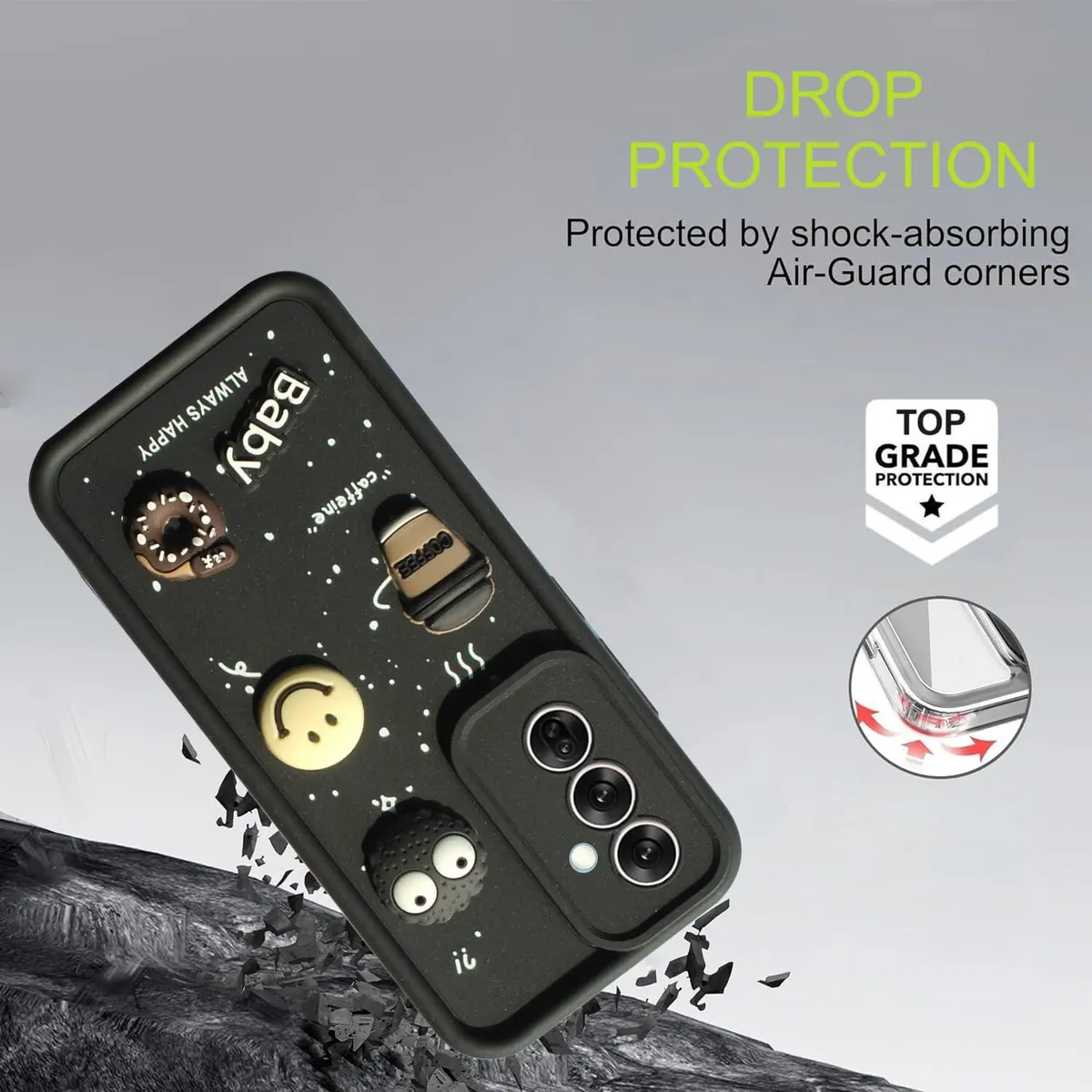 Micvir Back Cover for Samsung Galaxy A15 5G (Black, Silicon, Pack of: 1) — image 3 of 4