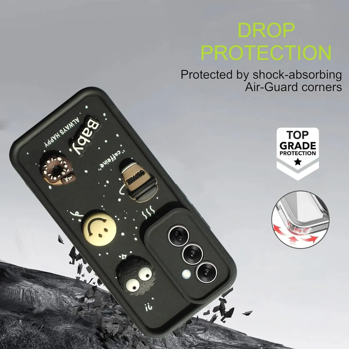 Micvir Back Cover for SAMSUNG Galaxy A16 5G (Black, Silicon, Pack of: 1) — image 3 of 4