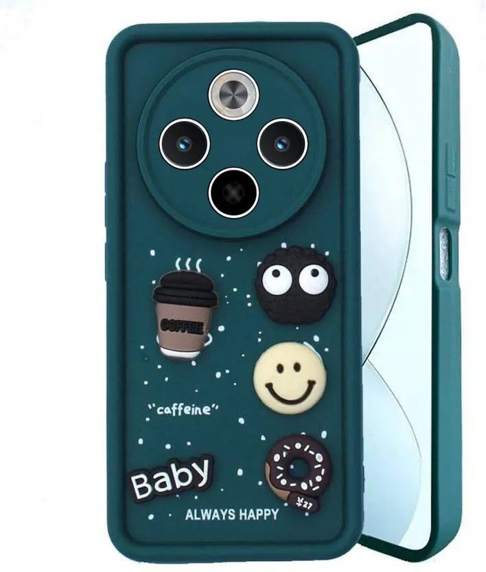 Micvir Back Cover for vivo T4 5G (Green, Silicon, Pack of: 1)