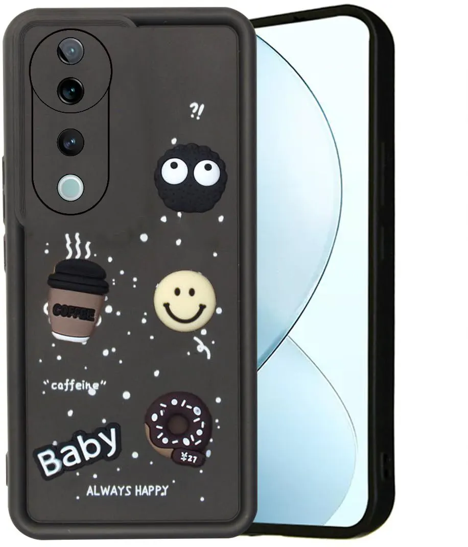 Micvir Back Cover for vivo V40 Pro 5G (Black, Silicon, Pack of: 1)