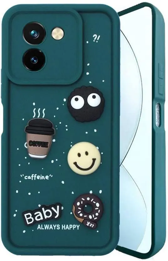 Micvir Back Cover for Vivo Y200 Pro 5G (Green, Silicon, Pack of: 1)