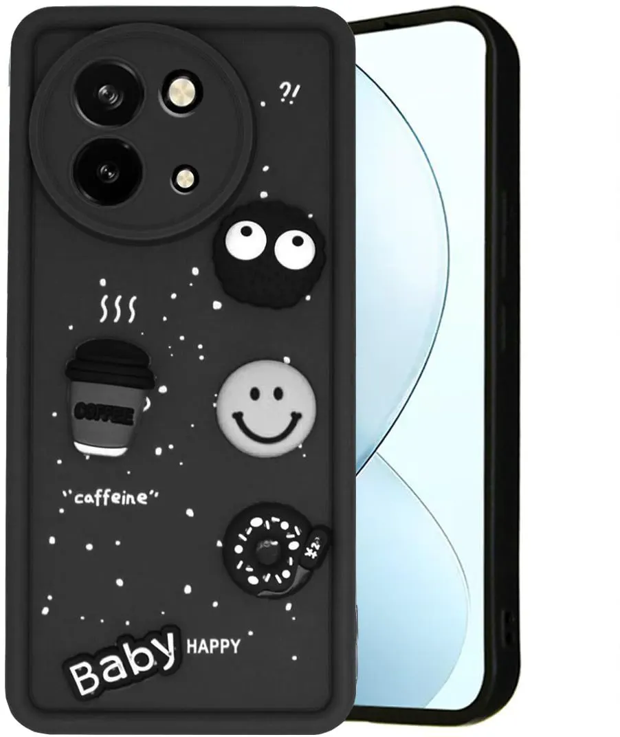 Micvir Back Cover for Vivo Y58 5G (Black, Silicon, Pack of: 1)