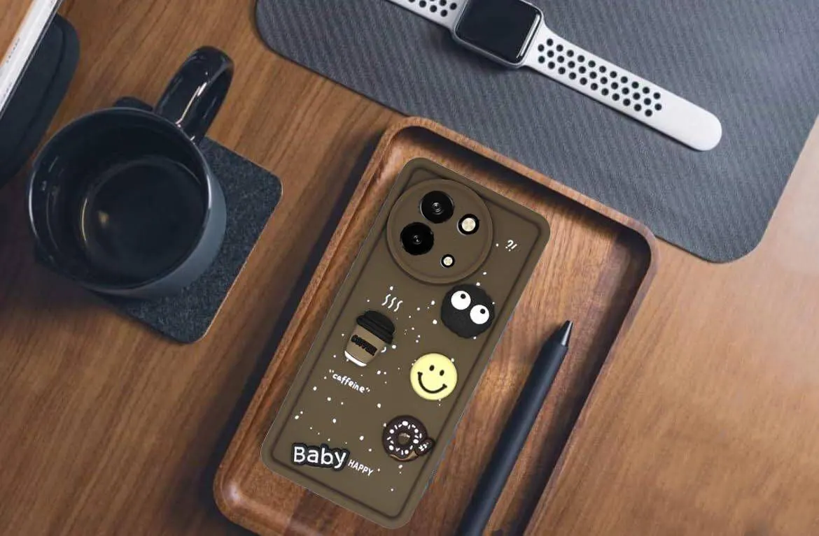 Micvir Back Cover for Vivo Y58 5G (Brown, Silicon, Pack of: 1) — image 4 of 4