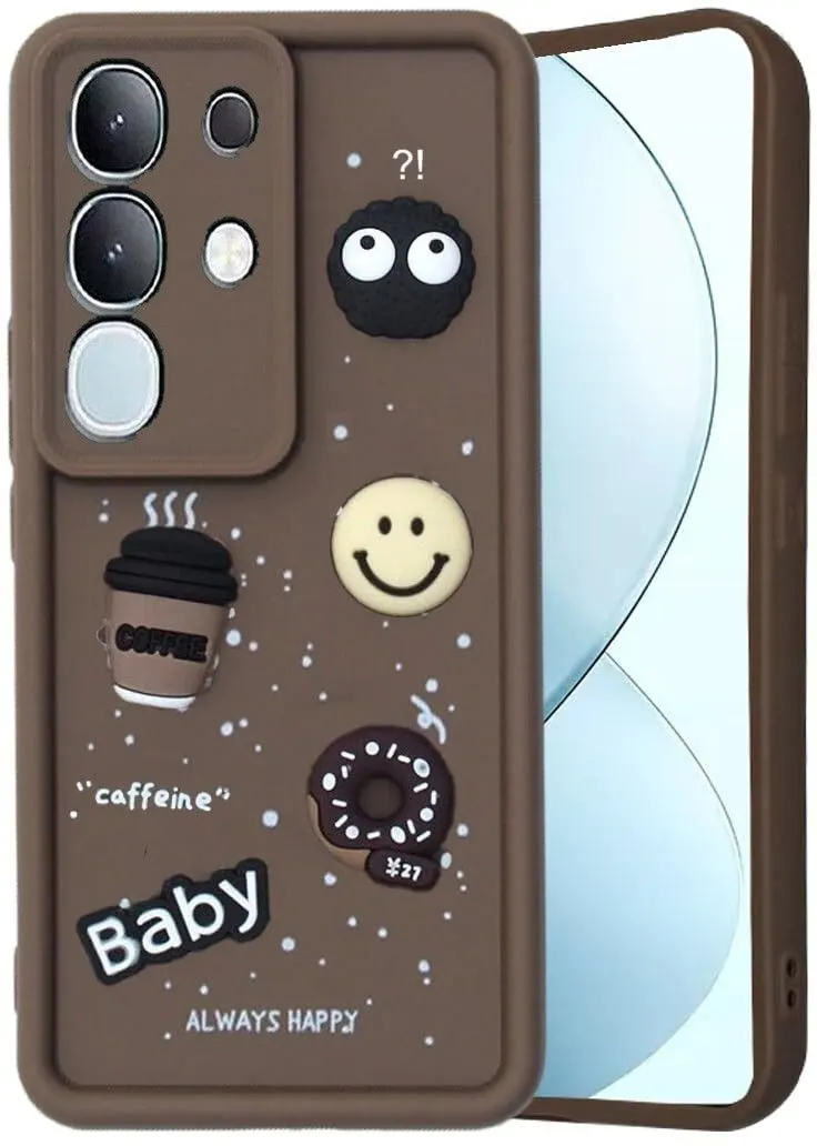 Micvir Back Cover for iQOO Z10x 5G (Brown, Silicon, Pack of: 1)
