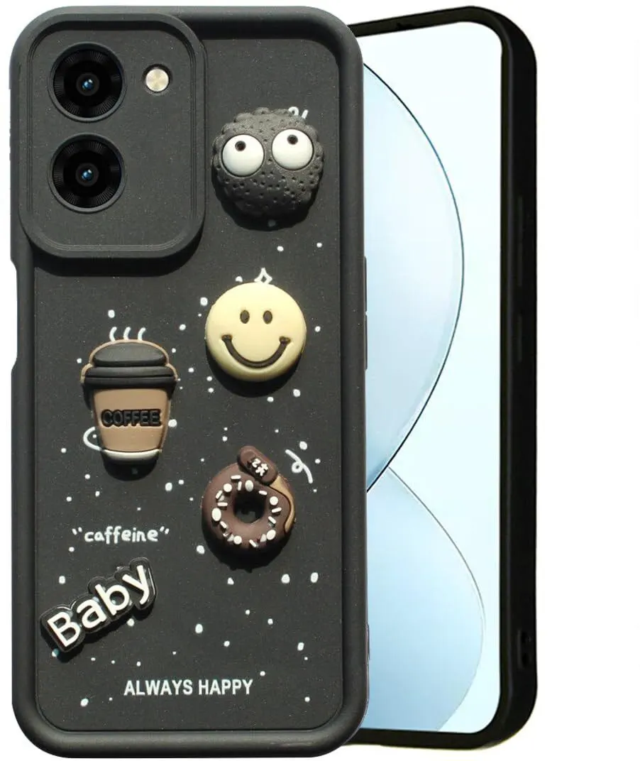 Micvir Back Cover for iQOO Z9 Lite 5G (Black, Silicon, Pack of: 1)