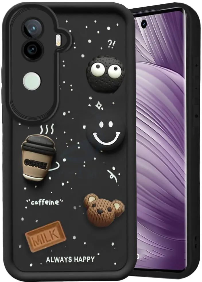 Micvir Back Cover for iQOO Z9s 5G (Black, Silicon, Pack of: 1)