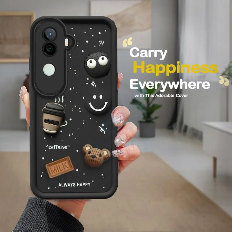 Micvir Back Cover for iQOO Z9s 5G (Black, Silicon, Pack of: 1) — image 3 of 4