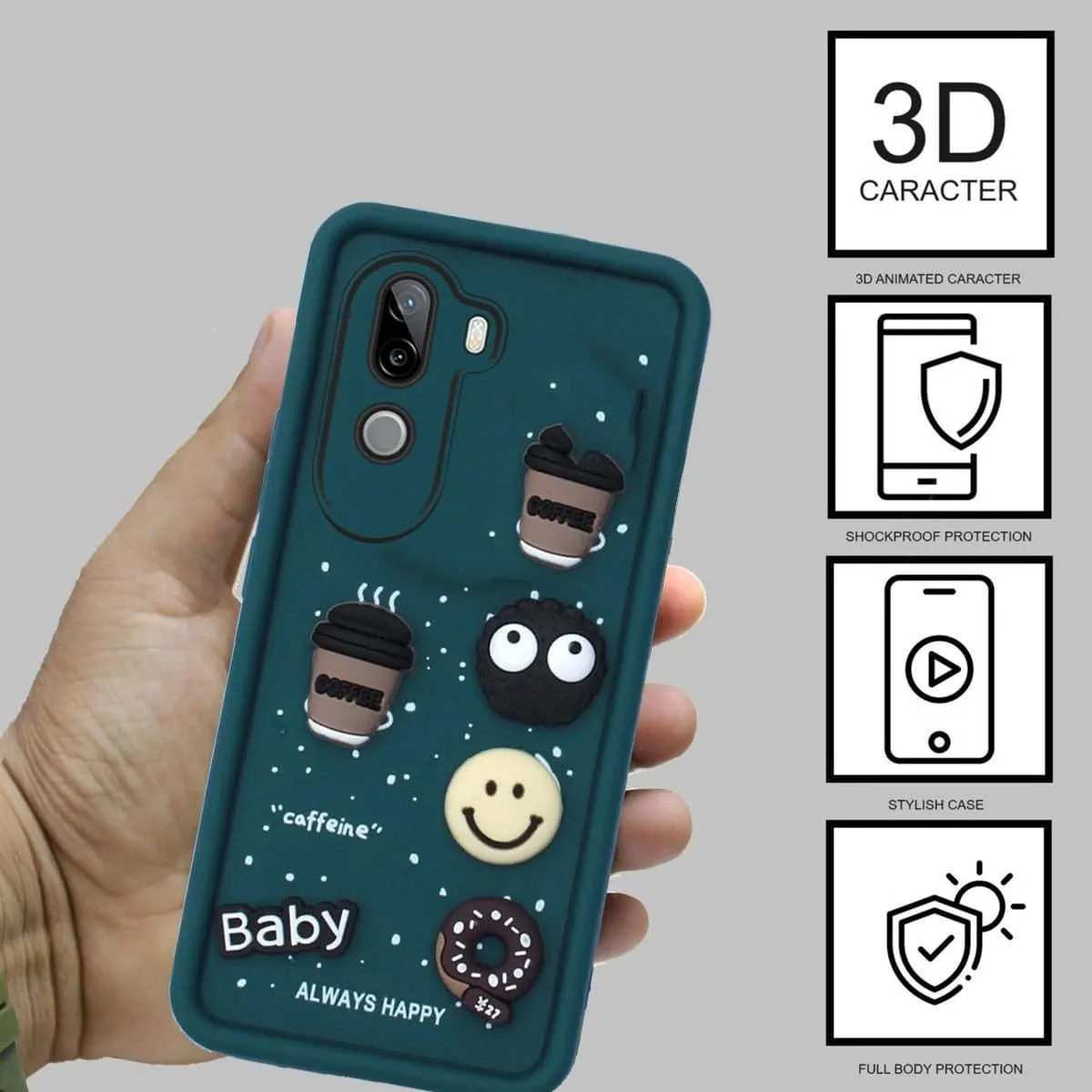 Micvir Back Cover for iQOO Z9s 5G (Green, Silicon, Pack of: 1) — image 2 of 4