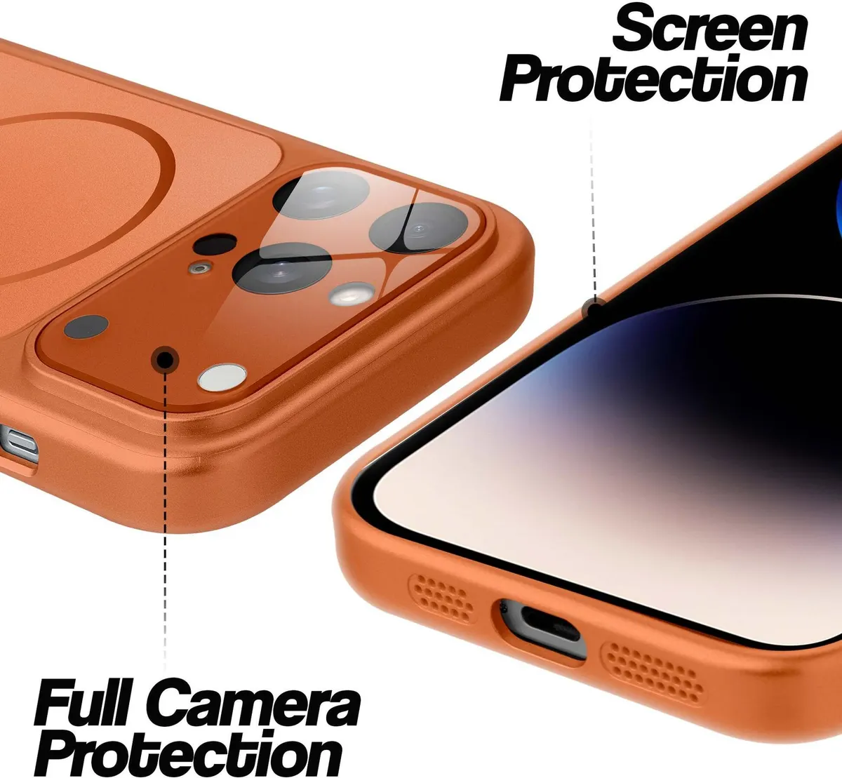 Xolia Back Cover for Apple iPhone 14 Pro Max (Orange, Shock Proof, Polycarbonate, Pack of: 1) — image 3 of 5