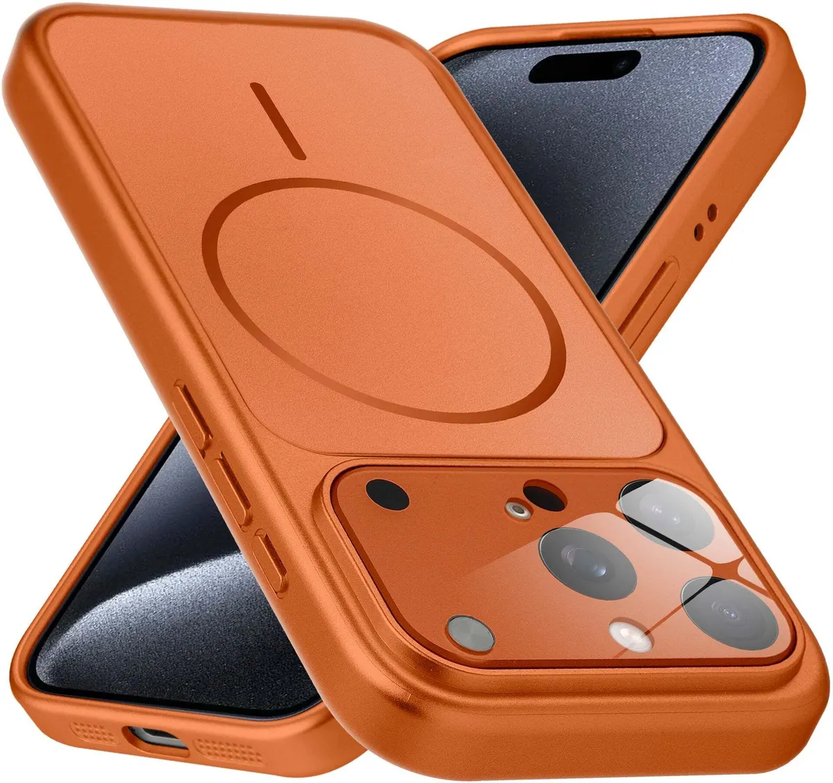 Xolia Back Cover for Apple iPhone 15 Pro Max (Orange, Shock Proof, Pack of: 1)