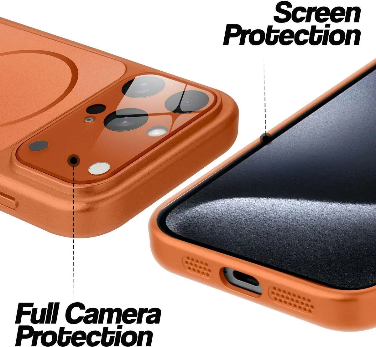 Xolia Back Cover for Apple iPhone 15 Pro (Orange, Shock Proof, Polycarbonate, Pack of: 1) — image 3 of 5
