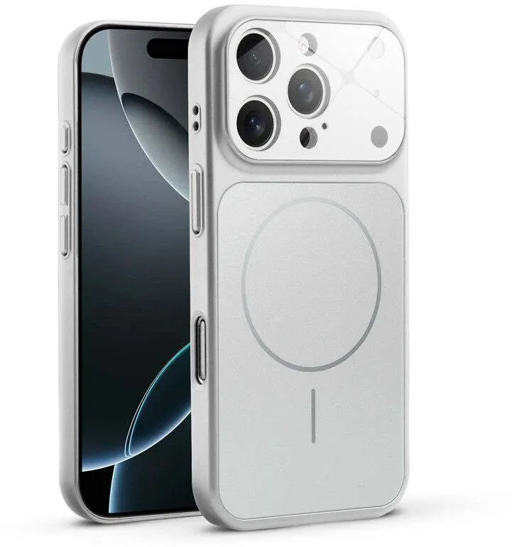 Xolia Back Cover for Apple iPhone 16 Pro Max (Silver, Shock Proof, Pack of: 1)